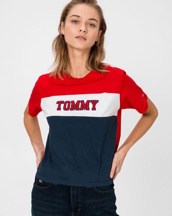 Tommy Jeans Tommy Jeans Koszulka Niebieski Czerwony