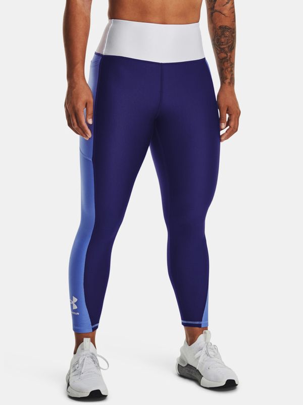 Under Armour Under Armour Armour Blocked Ankle Legging-BLU Legginsy Niebieski