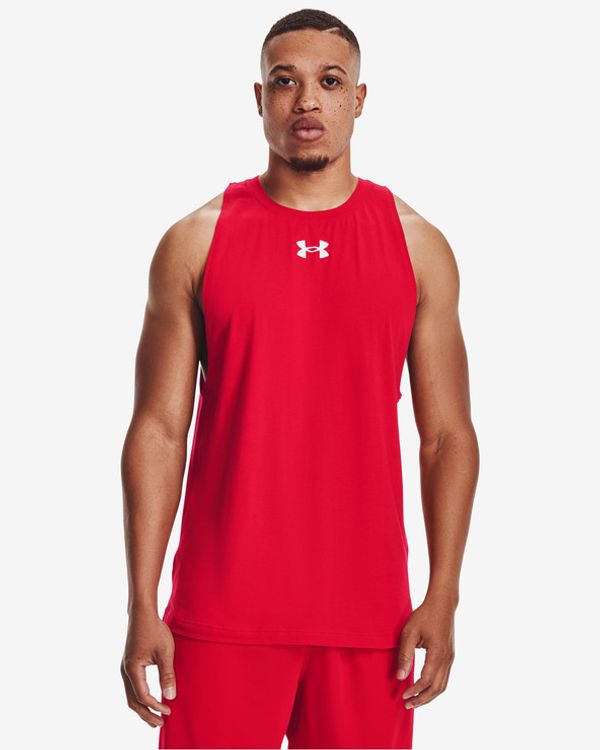 Under Armour Under Armour Baseline Cotton Podkoszulek Czerwony