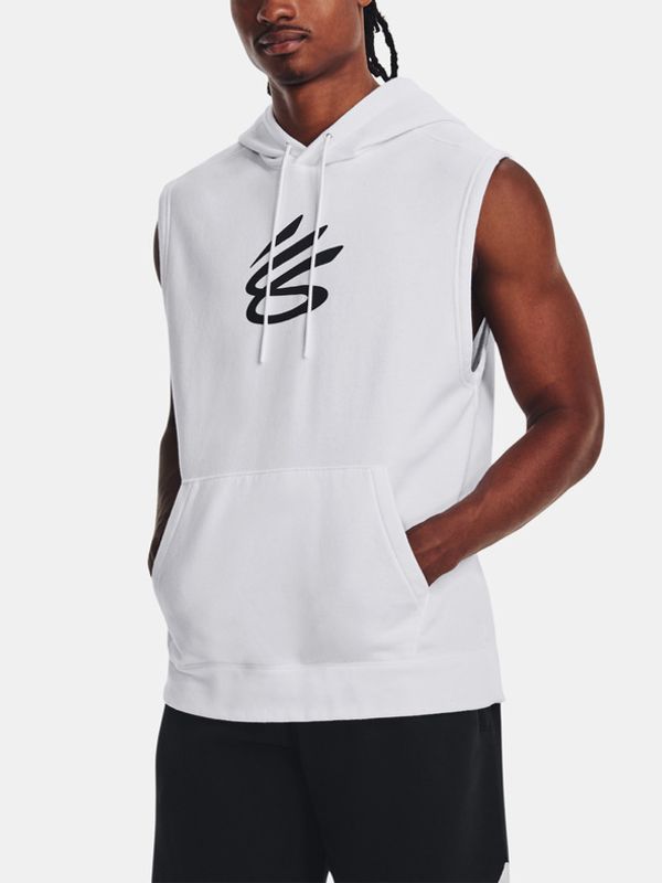 Under Armour Under Armour Curry Fleece SLVLS Hoodie-WHT Bluza Biały