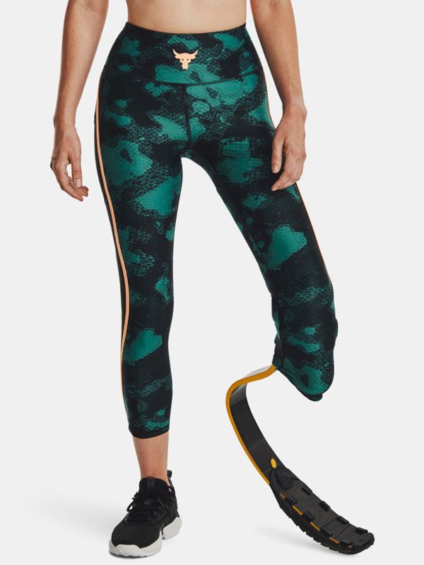 Under Armour Under Armour Project Rock HG Pt Ankl Lg Fam Legginsy Zielony