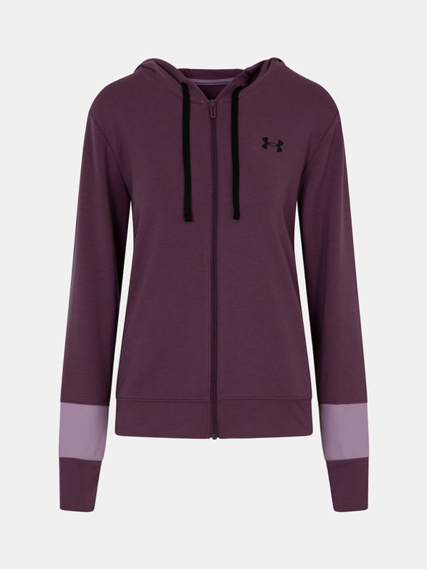 Under Armour Under Armour Rival Terry CB FZ Hoodie-PPL Bluza Fioletowy