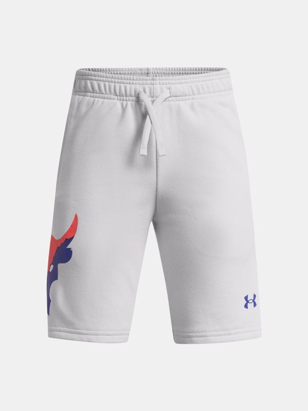 Under Armour Under Armour UA Project Rock Terry Szorty dziecięce Biały