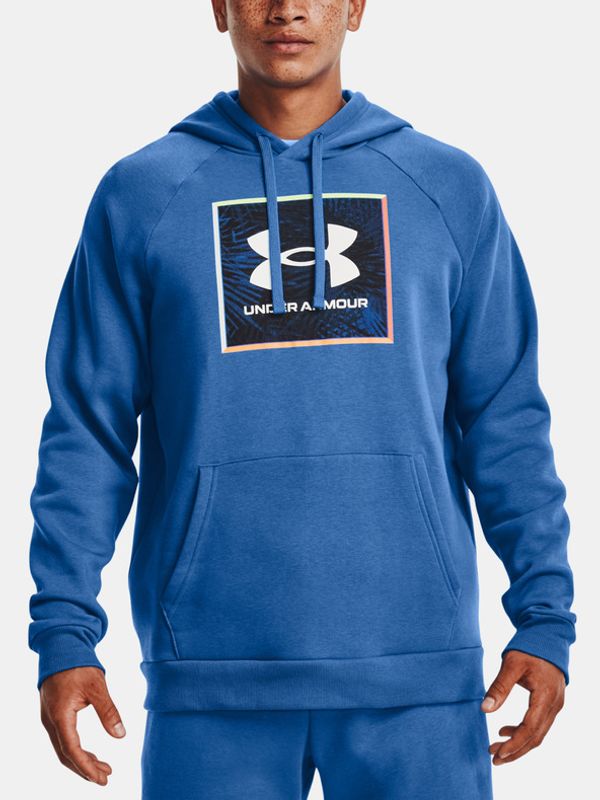 Under Armour Under Armour UA Rival Flc Graphic Hoodie Bluza Niebieski