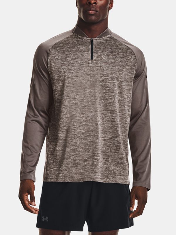 Under Armour Under Armour UA Tech 2.0 Novelty 1/4 Zip Koszulka Brązowy