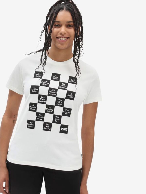 Vans Vans Checkerboard 21 Koszulka Biały