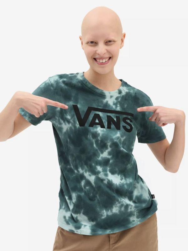 Vans Vans Cloud Wash Logo Crew Koszulka Niebieski