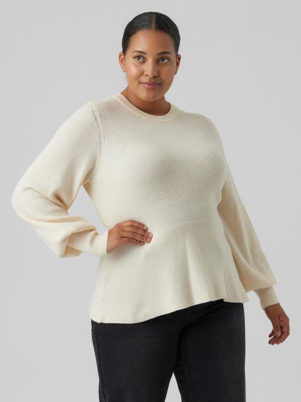 Vero Moda Curve Vero Moda Curve Holly Sweter Biały