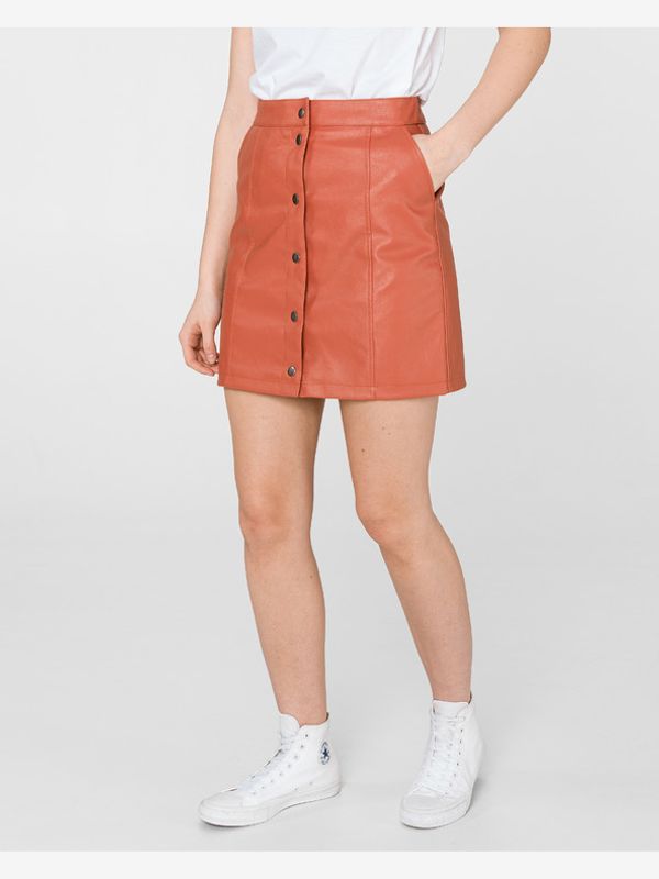 Vero Moda Vero Moda Conner Ray Spódnica Czerwony Pomarańczowy