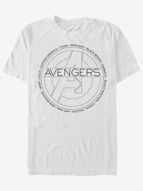 ZOOT.Fan ZOOT.Fan Avengers Logo Marvel Koszulka Biały