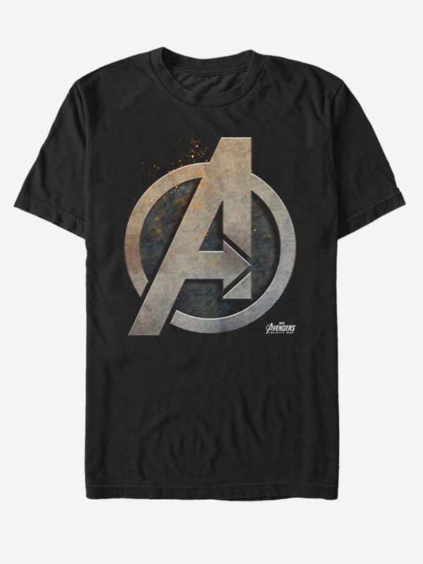 ZOOT.Fan ZOOT.Fan Avengers Steal Logo Marvel Koszulka Czarny