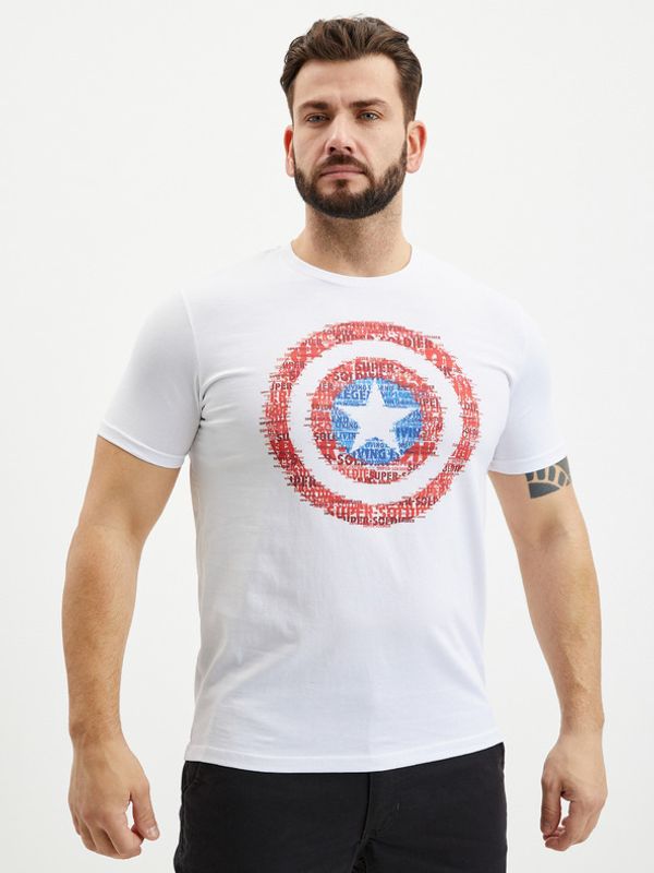 ZOOT.Fan ZOOT.Fan Captain America Shield Marvel Koszulka Biały
