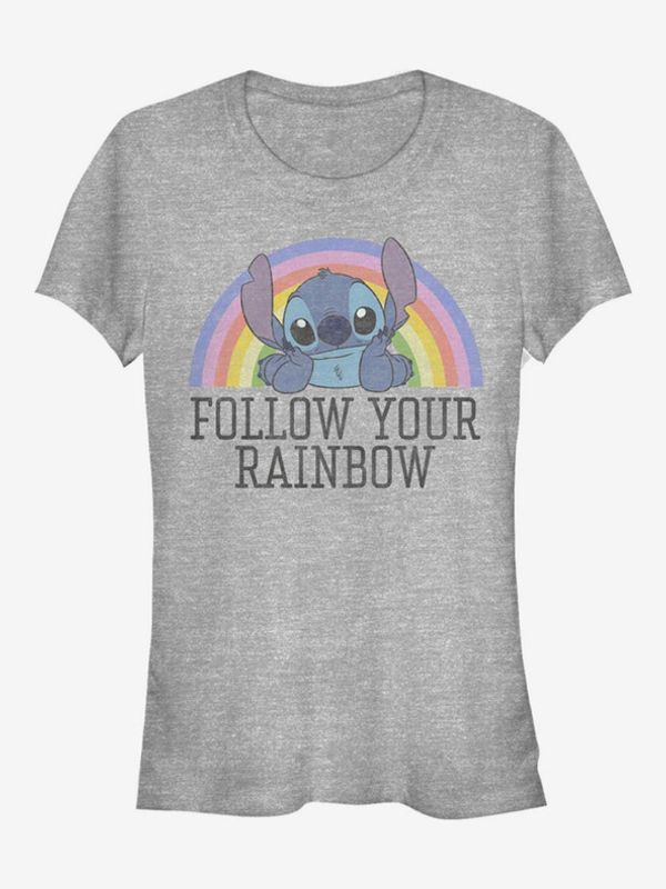 ZOOT.Fan ZOOT.Fan Disney Follow Your Rainbow Stitch Koszulka Szary