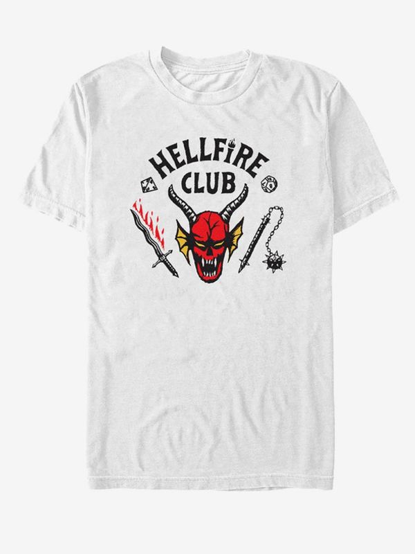ZOOT.Fan ZOOT.Fan Hellfire Club Stranger Things Netflix Koszulka Biały