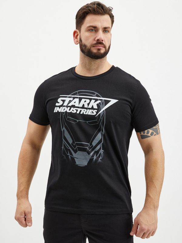 ZOOT.Fan ZOOT.Fan Iron Man Stark Industries Marvel Koszulka Czarny