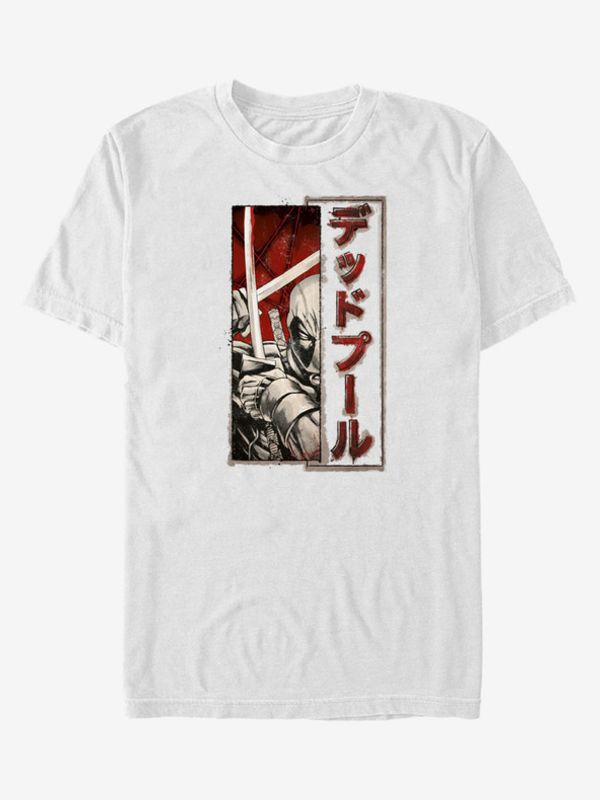 ZOOT.Fan ZOOT.Fan Marvel Deadpool Sword Kanji Koszulka Biały