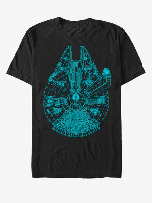 ZOOT.Fan ZOOT.Fan Millennium Falcon Star Wars Koszulka Czarny