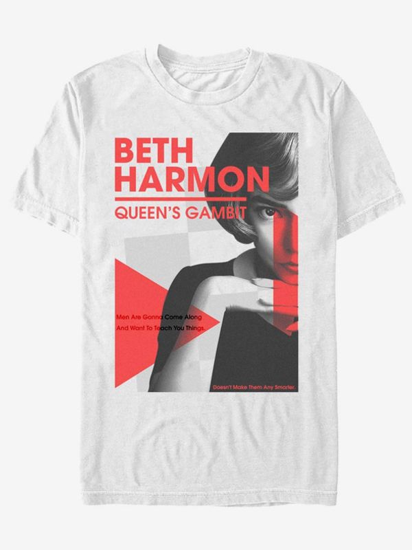 ZOOT.Fan ZOOT.Fan Netflix Beth Harmon The Queen's Gambit Koszulka Biały