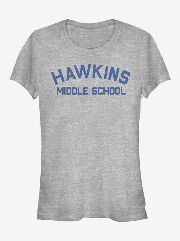 ZOOT.Fan ZOOT.Fan Netflix Hawkins Middle School Stranger Things Koszulka Szary