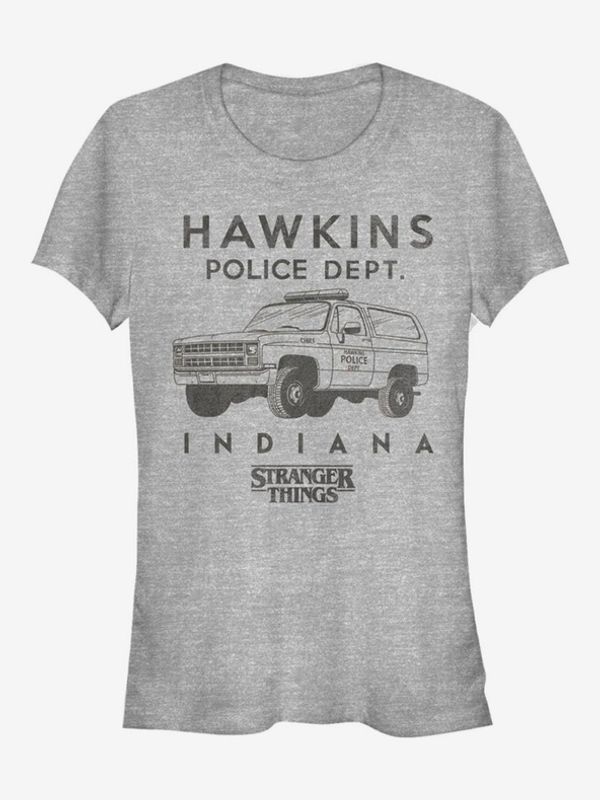 ZOOT.Fan ZOOT.Fan Netflix Hawkins Police Dept. Stranger Things Koszulka Szary
