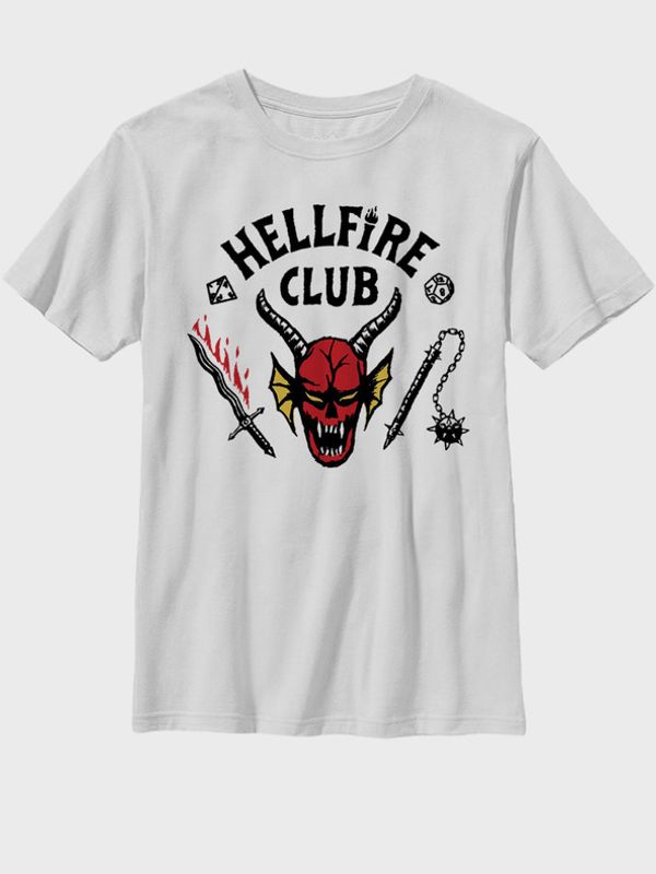 ZOOT.Fan ZOOT.Fan Netflix Hellfire Club Koszulka dziecięce Biały