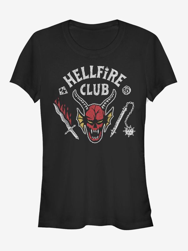 ZOOT.Fan ZOOT.Fan Netflix Hellfire Club Stranger Things Koszulka Czarny
