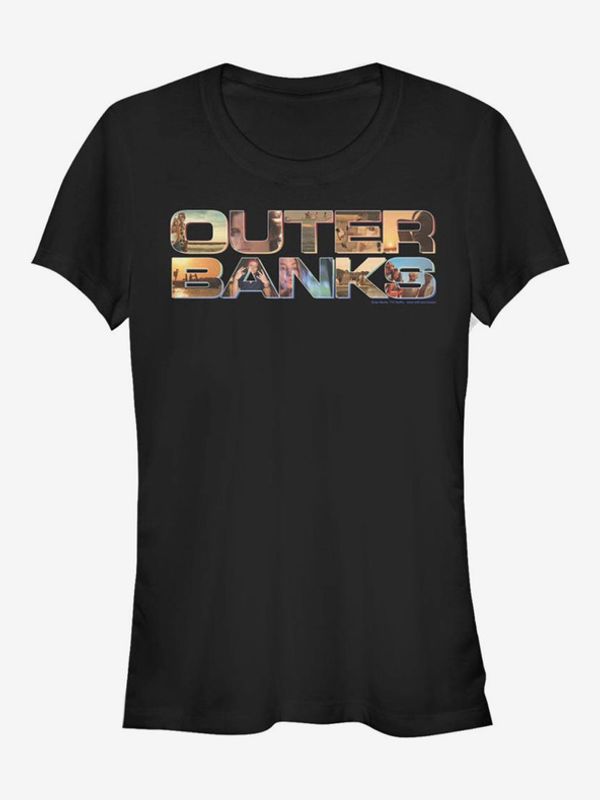 ZOOT.Fan ZOOT.Fan Netflix Logo Outer Banks Koszulka Czarny