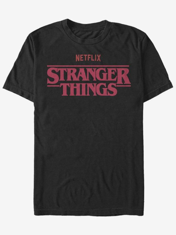 ZOOT.Fan ZOOT.Fan Netflix Logo Stranger Things Koszulka Czarny