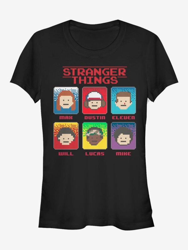 ZOOT.Fan ZOOT.Fan Netflix Postavy Stranger Things Koszulka Czarny