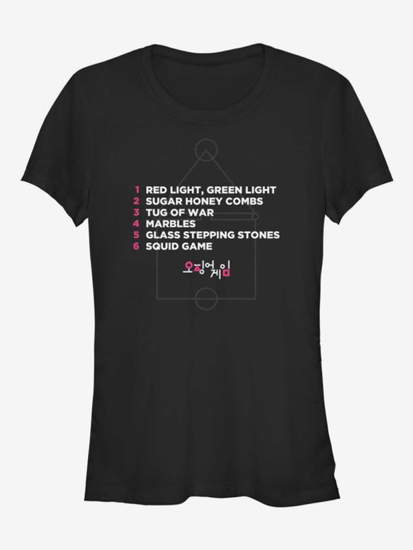 ZOOT.Fan ZOOT.Fan Netflix Pravidla Squid Game Koszulka Czarny