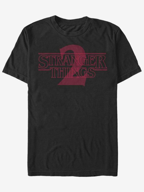 ZOOT.Fan ZOOT.Fan Netflix Stranger Things 2 Logo Koszulka Czarny