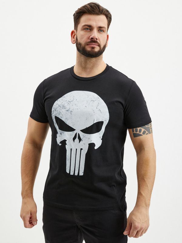 ZOOT.Fan ZOOT.Fan Punisher Skull Marvel Koszulka Czarny