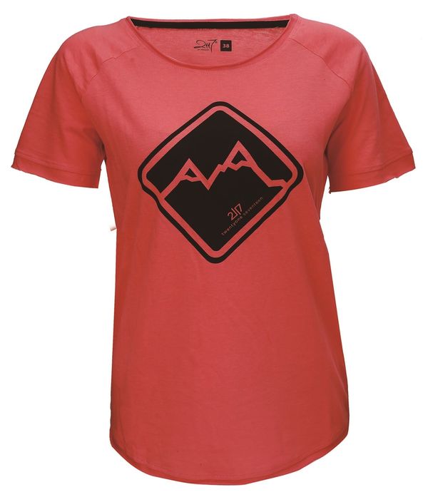 2117 APELVIKEN - women's T-shirt with neck sleeves - pink
