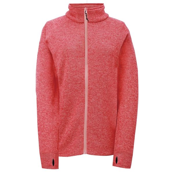 2117 NOSSEN - women's full-length flatfleece hooded sweatshirt - Coral