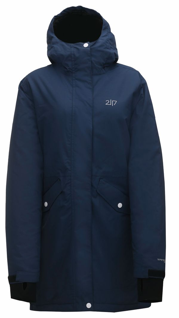 2117 SOLBERGA lady's hooded coat, blue