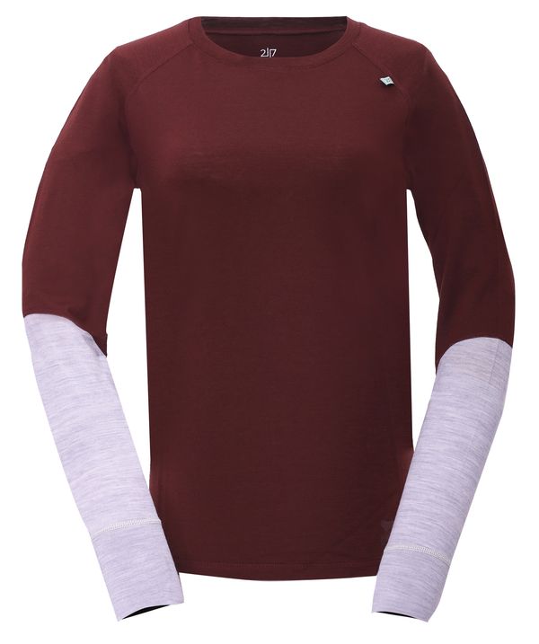 2117 ULLÅNGER- ECO Women's merino wool long-sleeved top, brown