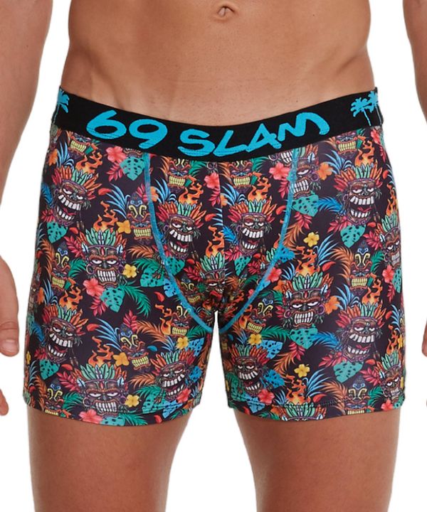 69SLAM Man boxers 69SLAM fit hawaiian tiki (MBYHWT-PO)