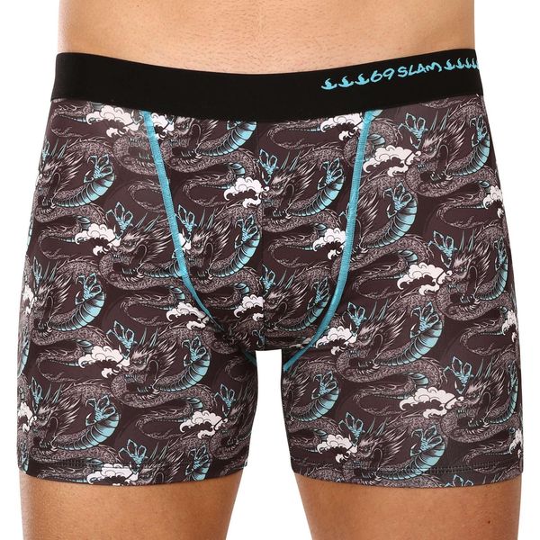 69SLAM Man boxers 69SLAM fit moon dragon blue (MBYMNB-PO)