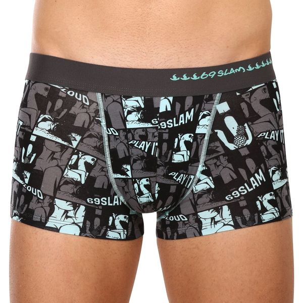 69SLAM Men Boxers 69SLAM hip comic strip (MHBCXS-BB)