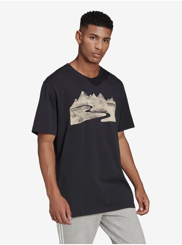 Adidas Black Men's T-Shirt with Adidas Originals Print - Men's