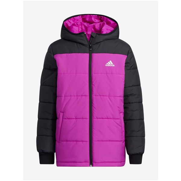 Adidas Black-Pink Girls' Quilted Jacket adidas Performance - unisex