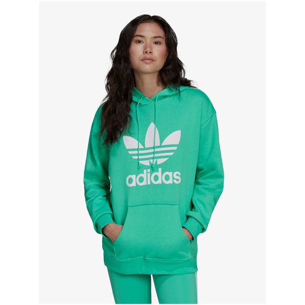 Adidas Green Women's Patterned Hoodie adidas Originals - Women