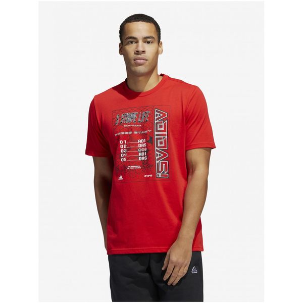 Adidas Red Men's T-Shirt adidas Performance - Men's