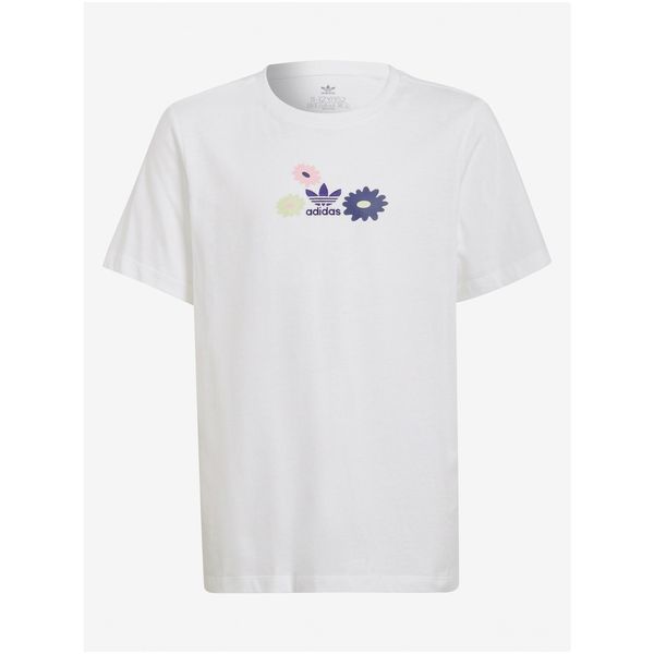 Adidas White Girls' T-Shirt adidas Originals - unisex