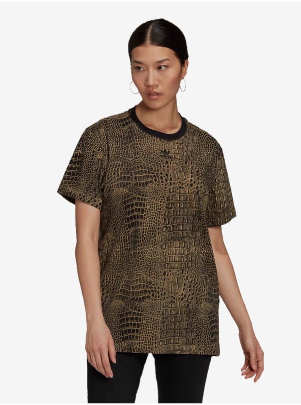 Adidas Women's Brown Patterned T-Shirt adidas Originals Tee - Women