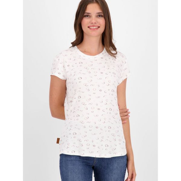 ALIFE AND KICKIN White Women's Patterned T-Shirt Alife and Kickin - Women