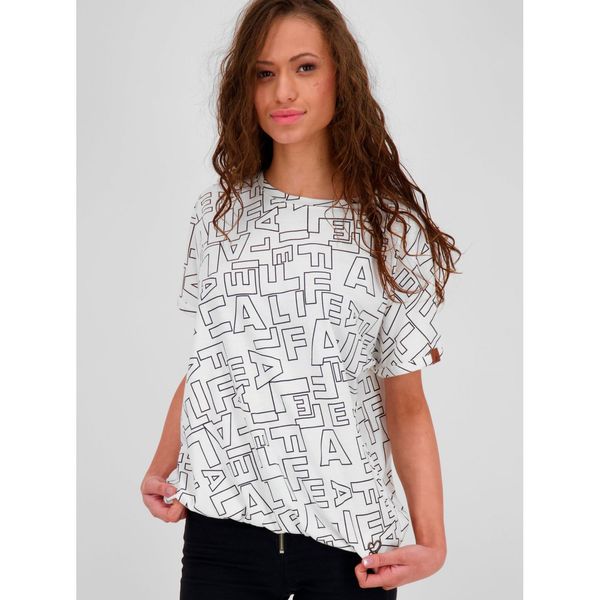 ALIFE AND KICKIN White Women's Patterned T-Shirt Alife and Kickin - Women