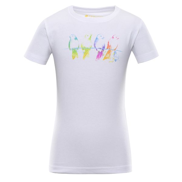 ALPINE PRO Children's cotton T-shirt ALPINE PRO OSTEWO white variant pa