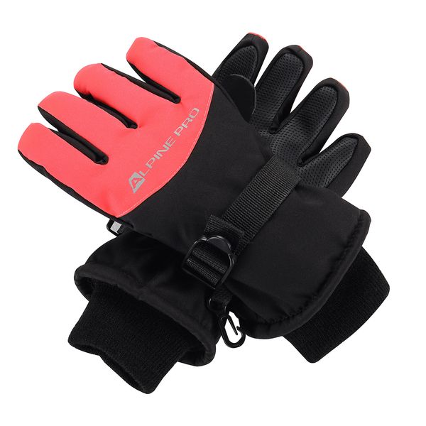 ALPINE PRO Children's gloves with membrane PTX ALPINE PRO LORDO diva pink