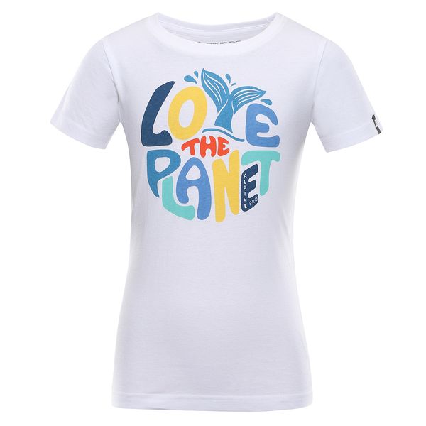 ALPINE PRO Children's T-shirt made of organic cotton ALPINE PRO WORLDO white variant pa